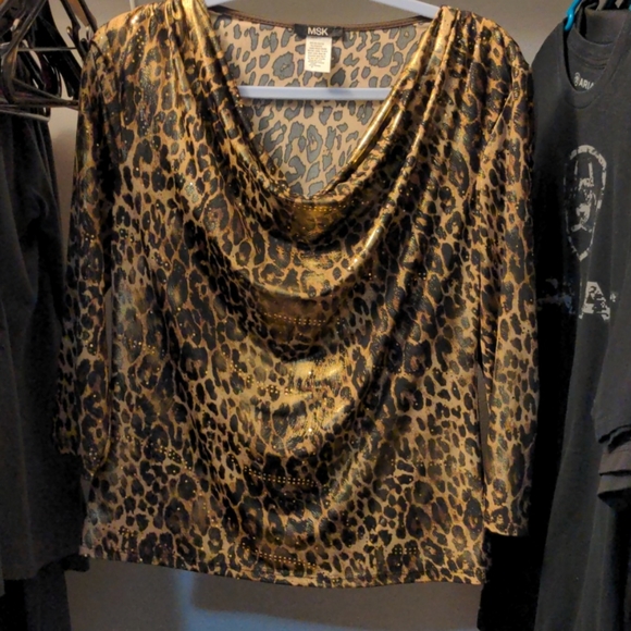 MSK | Tops | Cheetah Print Top | Poshmark
